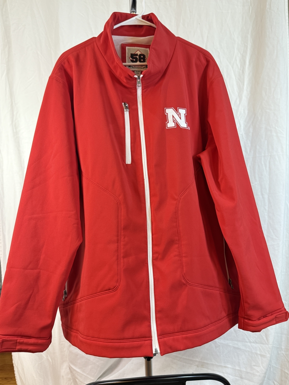 58 Sports Men's Full-Zip Softshell Jacket Nebraska Cornhuskers Football sz XXL